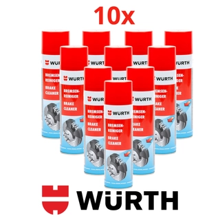 Обезмаслител / Чистител за спирачки WURTH 500ML 10БРОЯ
