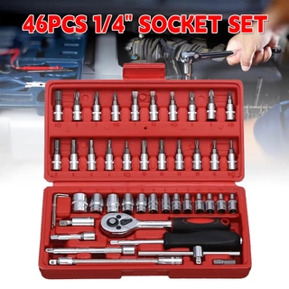 Гедоре 1/4 4-14мм + накрайници 46ч