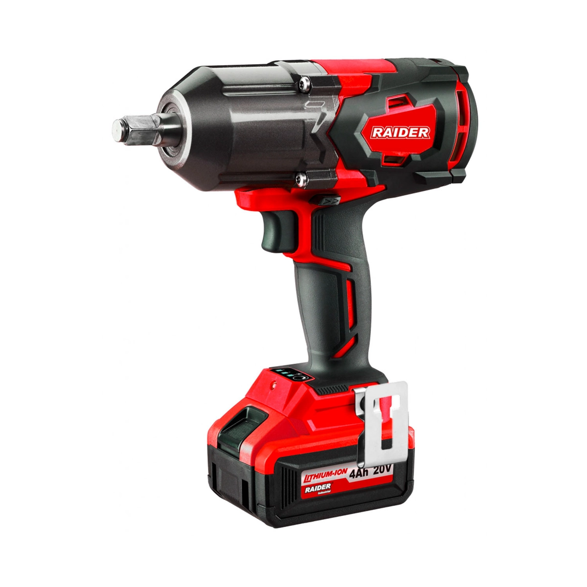 ГАЙКОВЕРТ АКУМУЛАТОРЕН УДАРЕН БЕЗЧЕТКОВ RAIDER 20V 3-СК. 4AH 1200NM 1/2" В КУФАР RDI-IBW02