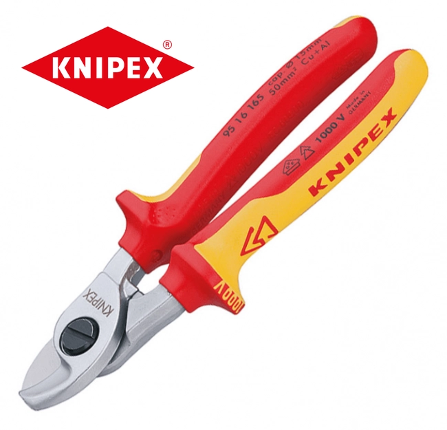 Клещи резачки за кабел 165mm изолирани KNIPEX