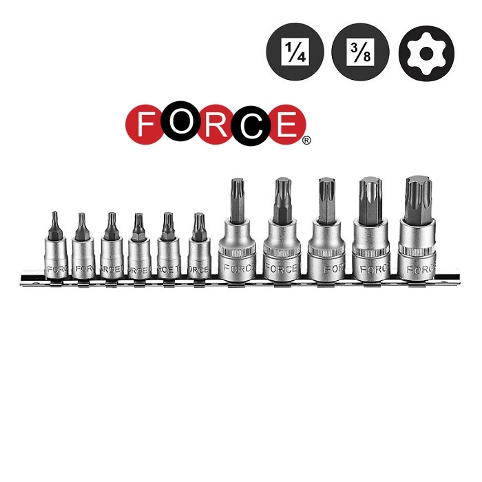 Вложки TORX с отвор 1/4 - 3/8 от T10 до T60 11части