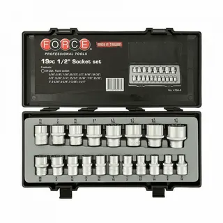 К-т вложки къси 12-стенни цолови от 5/16'' до 1-1/4'' 19части