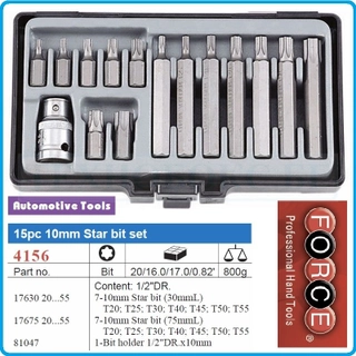 К-т накрайници TORX 1/2 15части