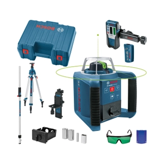 Ротационен лазерен нивелир BOSCH GRL 300 HVG Professional, зелен лъч, 100m
