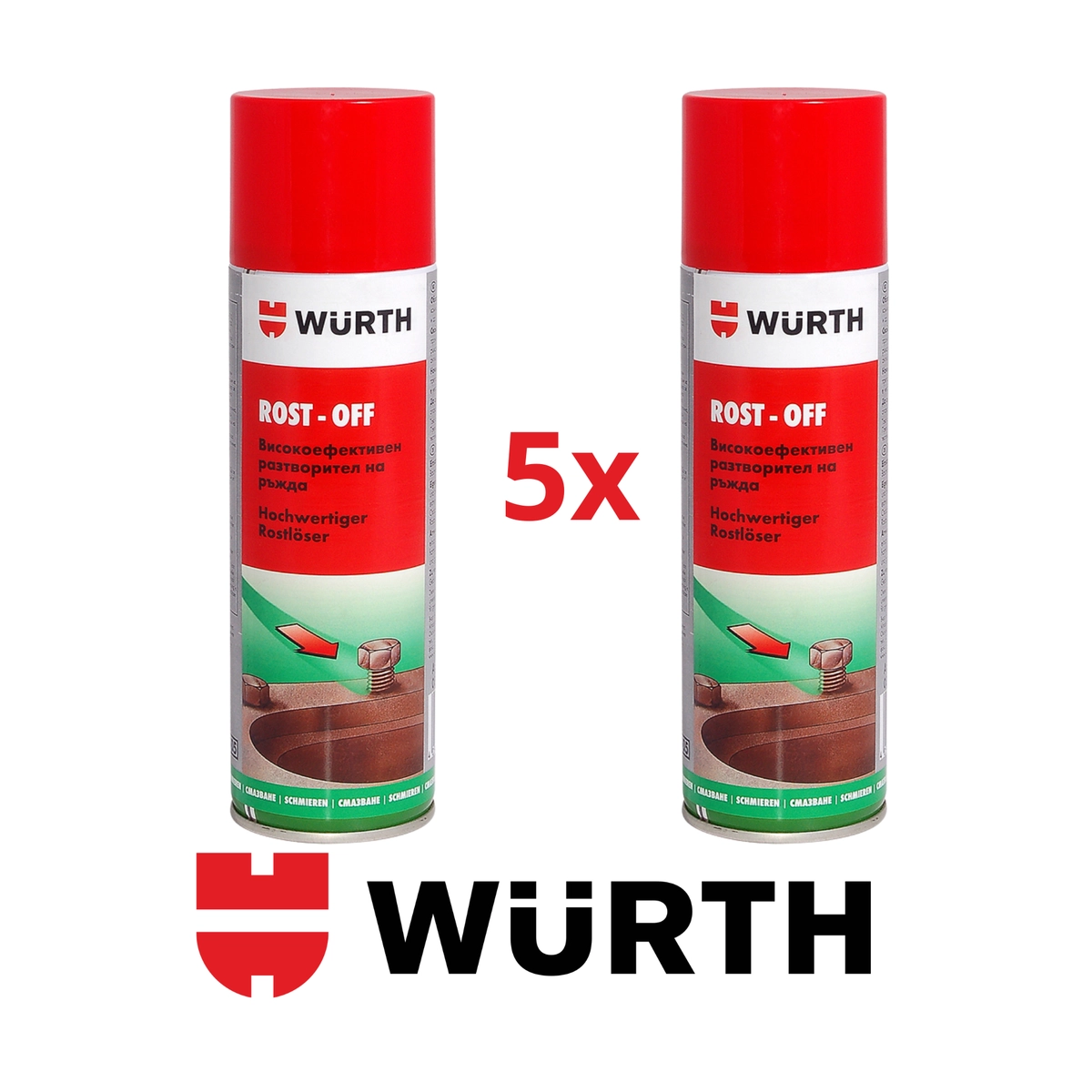 Разтворител на ръжда Wurth Rost off, 300ml 5БРОЯ