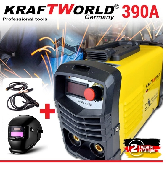 Немски Инверторен Електрожен Kraft 390A + ПОДАРЪК МАСКА