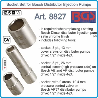 Вложки за горивна помпа BOSCH к-т. 3части 1/2
