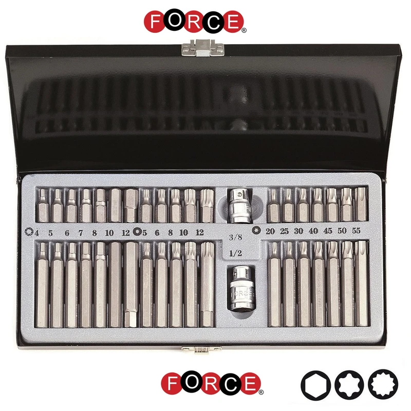 К-т накрайници TORX, ИМБУСИ, М 40части