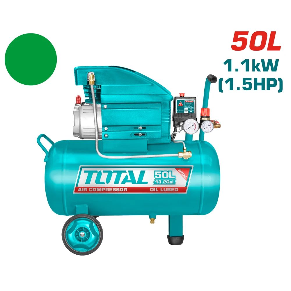 Бутален компресор TOTAL, 50 L, 1100 W